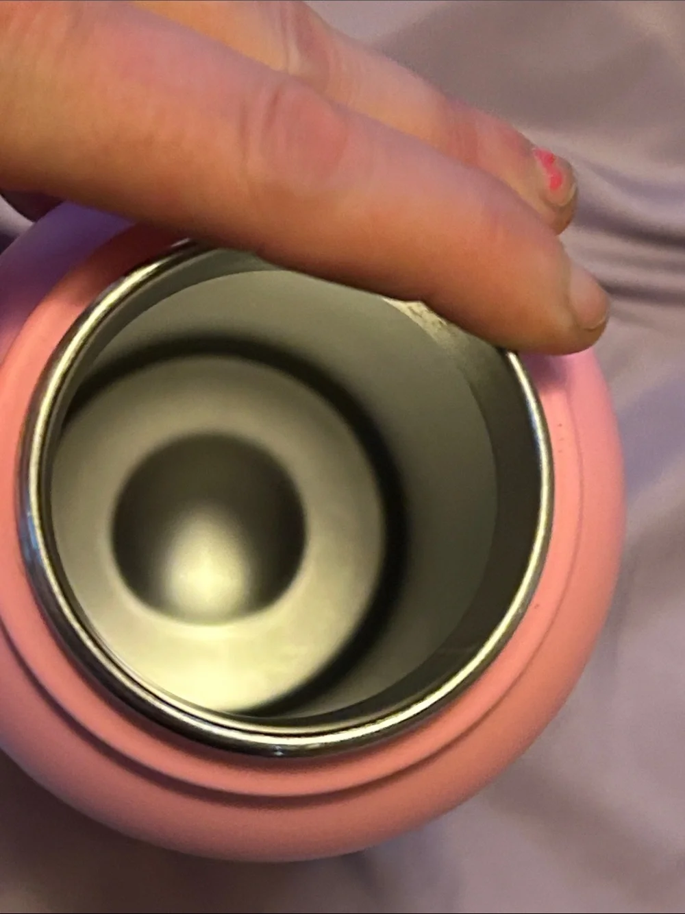 Peach Pink Stainless Steel Travel Water Bottle with Flip Lid